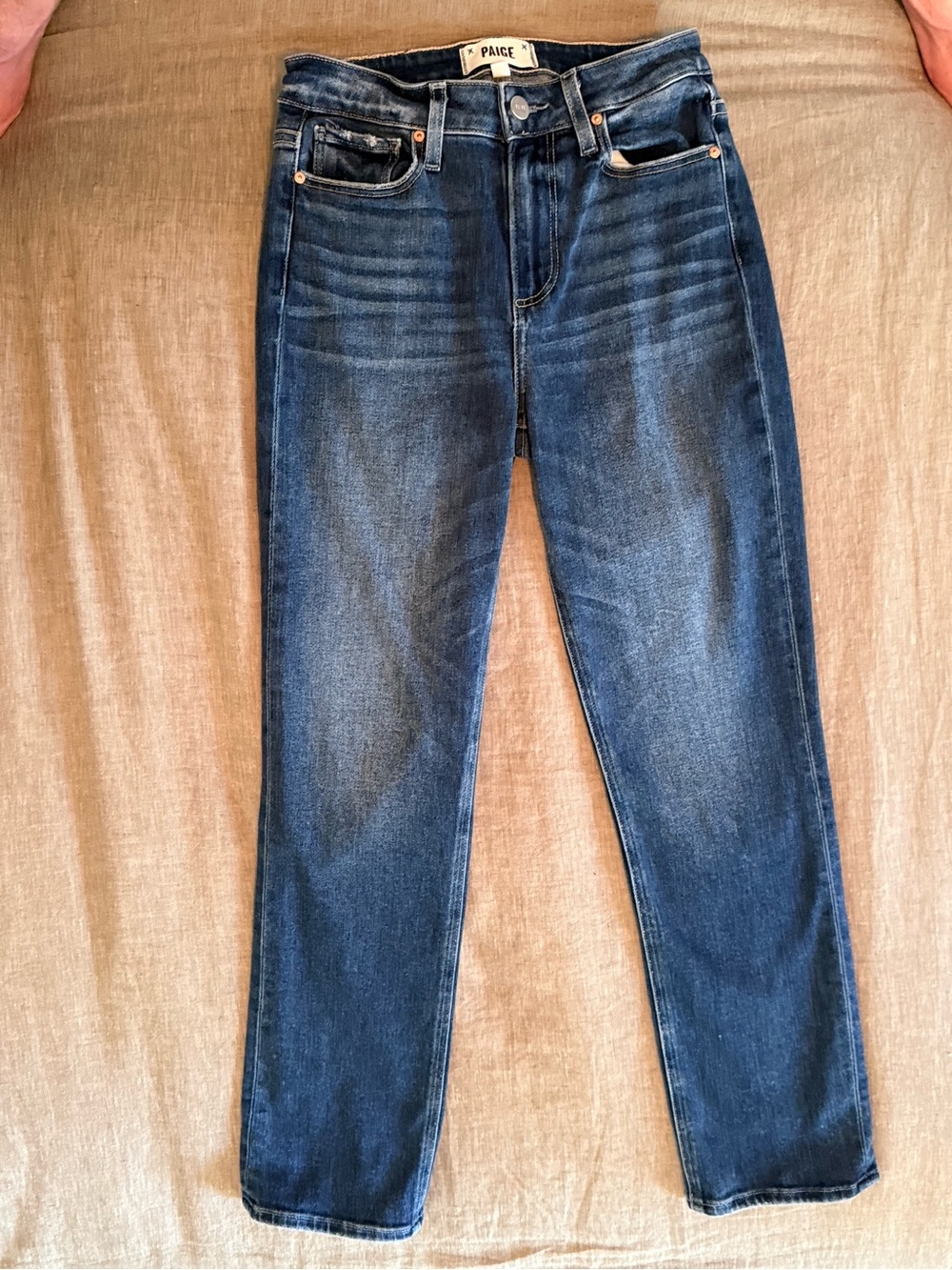 PAIGE Indigo Straight-Leg High-Rise Jeans
